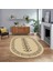 Dijital Kaymaz Yıkanabilir Oval Iskandinav Desen Yolluk Salon Halısı, V-O-Iskandinav-03-Krem, 1