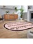 Dijital Kaymaz Yıkanabilir Oval Iskandinav Desen Yolluk Salon Halısı, V-O-Iskandinav-07-Pembe, 2
