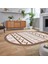 Dijital Kaymaz Yıkanabilir Oval Iskandinav Desen Yolluk Salon Halısı, V-O-Iskandinav-27-Renkli, 2
