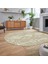 Dijital Kaymaz Yıkanabilir Oval Iskandinav Desen Yolluk Salon Halısı, V-O-Iskandinav-26-Krem, 2