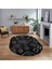 Dijital Kaymaz Yıkanabilir Oval Iskandinav Desen Yolluk Salon Halısı, V-O-Iskandinav-29-Antrasit, 1