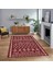 Dijital Baskılı Kaymaz Yıkanabilir Iskandinav Desen Yolluk Salon Halısı, V-Iskandinav-19-Bordo, 1