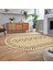 Dijital Kaymaz Yıkanabilir Oval Iskandinav Desen Yolluk Salon Halısı, V-O-Iskandinav-02-Krem, 2