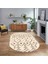 Dijital Kaymaz Yıkanabilir Oval Iskandinav Desen Yolluk Salon Halısı, V-O-Iskandinav-10-Krem, 1