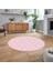 Dijital Kaymaz Yıkanabilir Yuvarlak Iskandinav Desen Salon Halısı, V-Y-Iskandinav-28-Pembe, 2