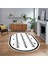 Dijital Kaymaz Yıkanabilir Oval Iskandinav Desen Yolluk Salon Halısı, V-O-Iskandinav-07-Beyaz, 1