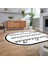 Dijital Kaymaz Yıkanabilir Oval Iskandinav Desen Yolluk Salon Halısı, V-O-Iskandinav-07-Beyaz, 2
