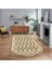 Dijital Kaymaz Yıkanabilir Oval Iskandinav Desen Yolluk Salon Halısı, V-O-Iskandinav-17-Bej, 1