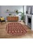 Dijital Kaymaz Yıkanabilir Oval Iskandinav Desen Yolluk Salon Halısı, V-O-Iskandinav-19-Kahve, 1