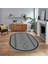 Dijital Kaymaz Yıkanabilir Oval Iskandinav Desen Yolluk Salon Halısı, V-O-Iskandinav-01-Gri, 1