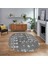 Dijital Kaymaz Yıkanabilir Oval Iskandinav Desen Yolluk Salon Halısı, V-O-Iskandinav-24-Gri, 1
