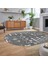 Dijital Kaymaz Yıkanabilir Oval Iskandinav Desen Yolluk Salon Halısı, V-O-Iskandinav-24-Gri, 2