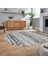Dijital Kaymaz Yıkanabilir Oval Iskandinav Desen Yolluk Salon Halısı, V-O-Iskandinav-22-Gri, 2