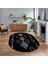 Dijital Kaymaz Yıkanabilir Oval Iskandinav Desen Yolluk Salon Halısı, V-O-Iskandinav-26-Antrasit, 1