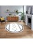 Dijital Kaymaz Yıkanabilir Yuvarlak Iskandinav Desen Salon Halısı, V-Y-Iskandinav-01-Beyaz, 1