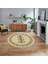 Dijital Kaymaz Yıkanabilir Yuvarlak Iskandinav Desen Salon Halısı, V-Y-Iskandinav-03-Krem, 1