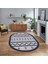 Dijital Kaymaz Yıkanabilir Oval Iskandinav Desen Yolluk Salon Halısı, V-O-Iskandinav-27-Mavi, 1