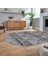 Dijital Kaymaz Yıkanabilir Oval Iskandinav Desen Yolluk Salon Halısı, V-O-Iskandinav-20-Gri, 2