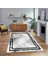 Dijital Baskılı Kaymaz Taban Yıkanabilir Mermer Desen Mutfak Salon Halısı, V-Mermer-08-Gri, 1