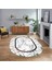 Dijital Kaymaz Taban Yıkanabilir Oval Mermer Desen Mutfak Salon Halısı, V-O-Mermer-11-Bordo, 1