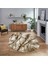 Dijital Kaymaz Taban Yıkanabilir Oval Mermer Desen Mutfak Salon Halısı, V-O-Mermer-02-Kahve, 1