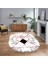Dijital Kaymaz Taban Yıkanabilir Oval Mermer Desen Mutfak Salon Halısı, V-O-Mermer-20-Bordo, 1