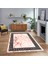 Dijital Baskılı Kaymaz Taban Yıkanabilir Mermer Desen Mutfak Salon Halısı, V-Mermer-12-Pembe, 1