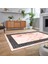 Dijital Baskılı Kaymaz Taban Yıkanabilir Mermer Desen Mutfak Salon Halısı, V-Mermer-12-Pembe, 2
