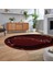 Dijital Kaymaz Taban Yıkanabilir Oval Mermer Desen Mutfak Salon Halısı, V-O-Mermer-08-Bordo, 2