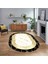 Dijital Kaymaz Taban Yıkanabilir Oval Mermer Desen Mutfak Salon Halısı, V-O-Mermer-18-Gold, 1