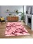 Dijital Baskılı Kaymaz Taban Yıkanabilir Mermer Desen Mutfak Salon Halısı, V-Mermer-30-Pembe, 1
