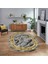 Dijital Kaymaz Taban Yıkanabilir Oval Mermer Desen Mutfak Salon Halısı, V-O-Mermer-04-Gold, 1