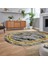 Dijital Kaymaz Taban Yıkanabilir Oval Mermer Desen Mutfak Salon Halısı, V-O-Mermer-04-Gold, 2