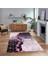 Dijital Baskılı Kaymaz Taban Yıkanabilir Mermer Desen Mutfak Salon Halısı, V-Mermer-19-Pembe, 1