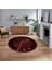 Dijital Kaymaz Taban Yıkanabilir Yuvarlak Mermer Desen Mutfak Salon Halısı, V-Y-Mermer-08-Bordo, 1
