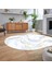 Dijital Kaymaz Taban Yıkanabilir Oval Mermer Desen Mutfak Salon Halısı, V-O-Mermer-29-Mavi, 2