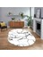 Dijital Kaymaz Taban Yıkanabilir Oval Mermer Desen Mutfak Salon Halısı, V-O-Mermer-01-Beyaz, 1