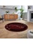 Dijital Kaymaz Taban Yıkanabilir Yuvarlak Mermer Desen Mutfak Salon Halısı, V-Y-Mermer-08-Bordo, 2