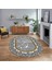 Dijital Kaymaz Taban Yıkanabilir Oval Mermer Desen Mutfak Salon Halısı, V-O-Mermer-10-Gri, 1