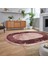 Dijital Kaymaz Taban Yıkanabilir Oval Mermer Desen Mutfak Salon Halısı, V-O-Mermer-13-Bordo, 2