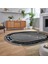 Dijital Kaymaz Taban Yıkanabilir Oval Mermer Desen Mutfak Salon Halısı, V-O-Mermer-08-Antrasit, 2