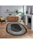 Dijital Kaymaz Taban Yıkanabilir Oval Mermer Desen Mutfak Salon Halısı, V-O-Mermer-13-Antrasit, 1