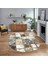 Dijital Kaymaz Taban Yıkanabilir Oval Mermer Desen Mutfak Salon Halısı, V-O-Mermer-28-Gri, 1