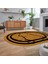 Dijital Kaymaz Taban Yıkanabilir Oval Mermer Desen Mutfak Salon Halısı, V-O-Mermer-22-Kahve, 2