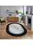 Dijital Kaymaz Taban Yıkanabilir Oval Mermer Desen Mutfak Salon Halısı, V-O-Mermer-23-Siyah, 1