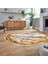 Dijital Kaymaz Taban Yıkanabilir Oval Mermer Desen Mutfak Salon Halısı, V-O-Mermer-03-Kahve, 2