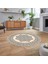 Dijital Kaymaz Taban Yıkanabilir Yuvarlak Klasik Desen Mutfak Salon Halısı, V-Y-Klasik-30-Krem, 2