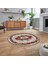 Dijital Kaymaz Taban Yıkanabilir Yuvarlak Klasik Desen Mutfak Salon Halısı, V-Y-Klasik-29-Bordo, 1