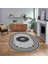 Dijital Kaymaz Taban Yıkanabilir Oval Klasik Desen Yolluk Salon Halısı, V-O-Klasik-18-Gri, 1