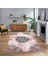 Dijital Baskılı Kaymaz Taban Yıkanabilir Klasik Desen Yolluk Salon Halısı, V-Klasik-19-Pembe, 1